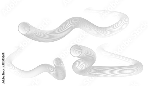 3d illustration of grey and white colored abstract wavy lines backgrounds.