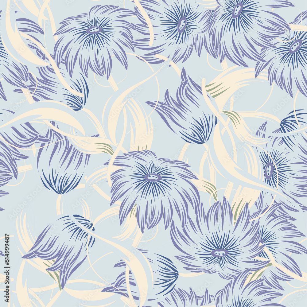 Bright summer background with flowers. Seamless pattern for printing on the material, advertising booklets. Bright summer background with flowers. Seamless pattern for printing on the material, advertising booklets.