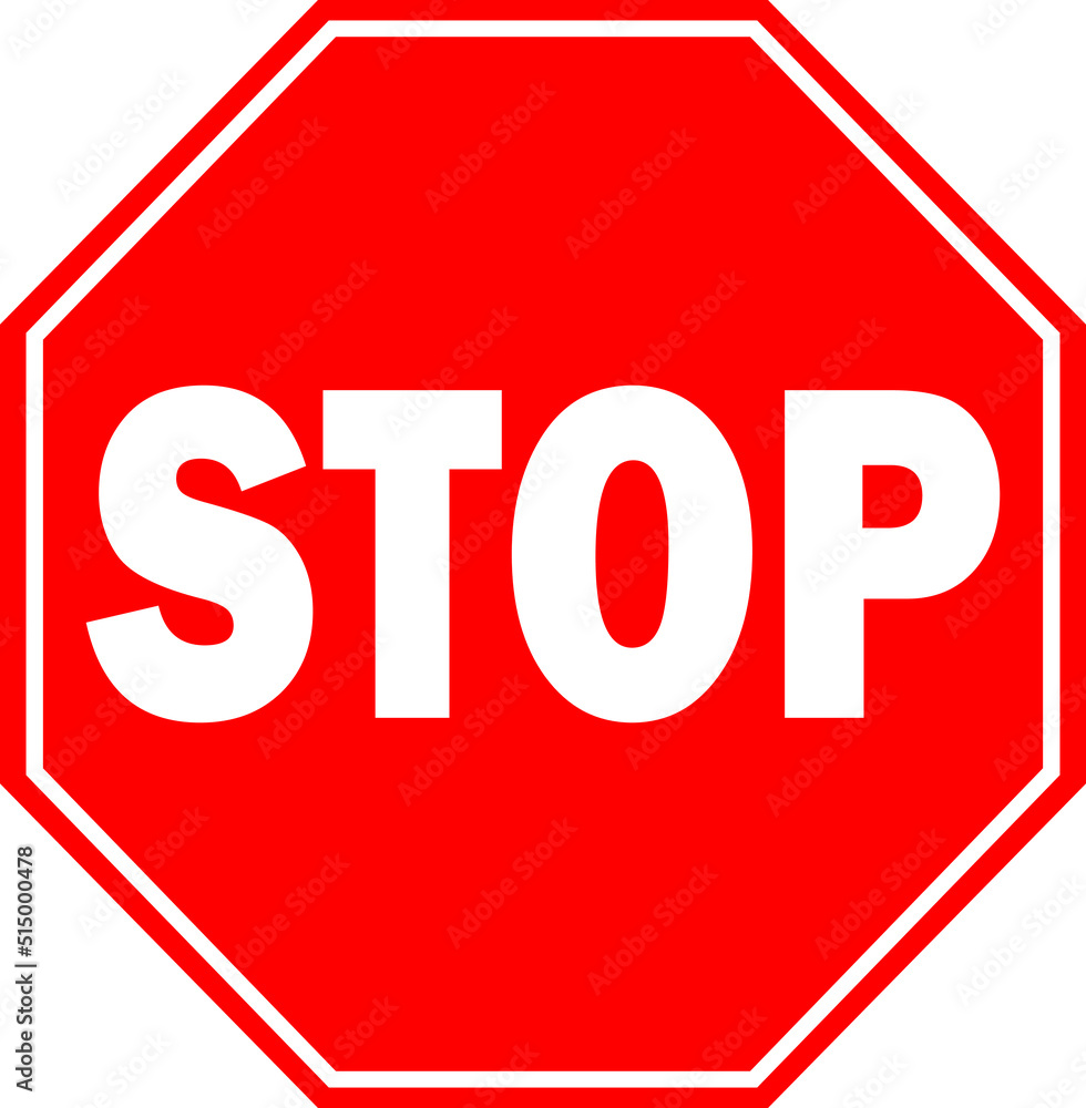 Stop road sign vector