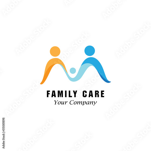 Adoption and community care Logo template vector icon