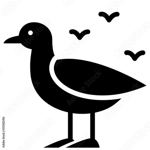 seagull solid icon