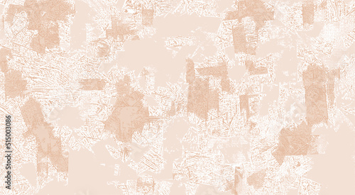 Paint strokes, beige accents calming painting. Dirty oil painted art, light vector texture. Abstract grungy background