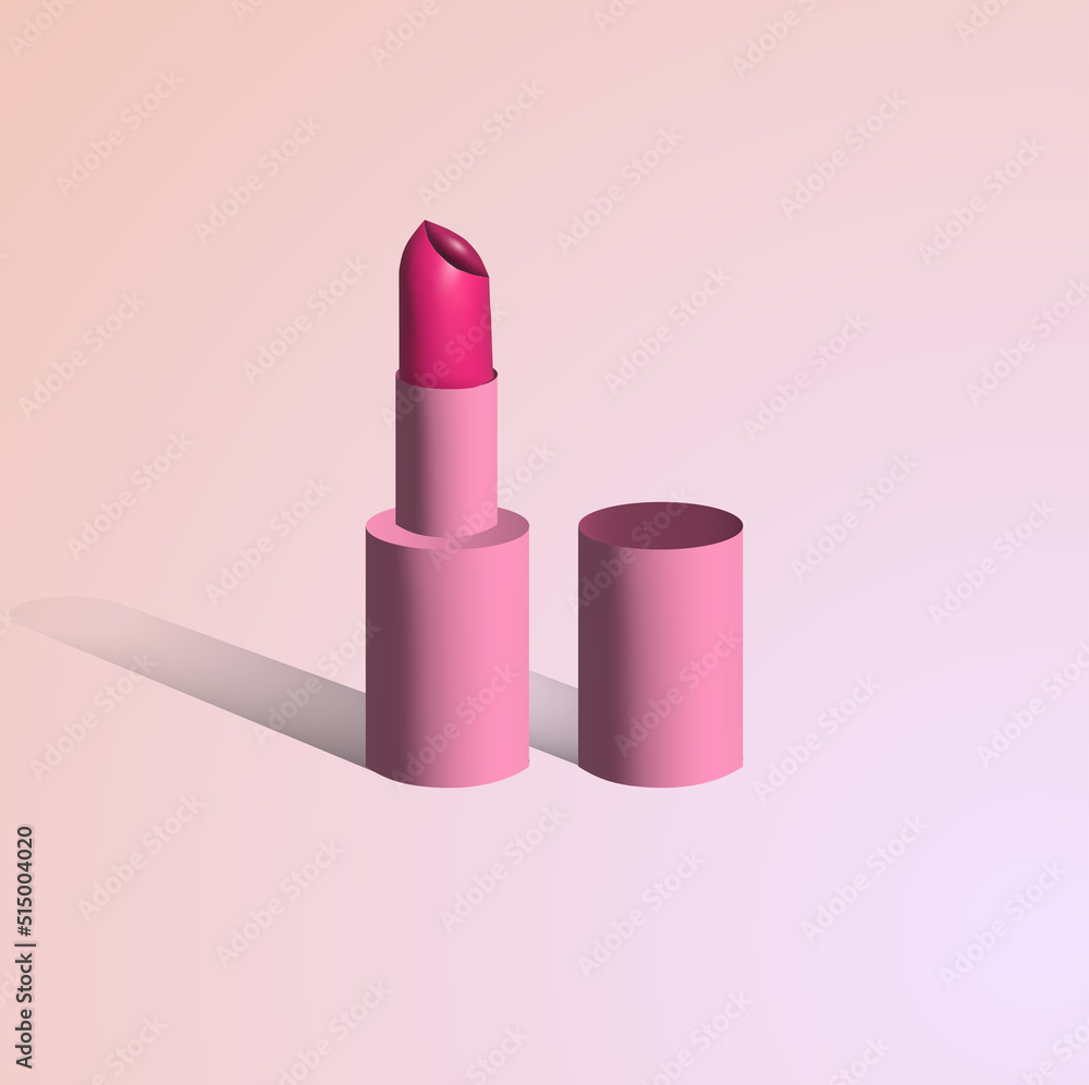 lipstick 3d icon. pink red lipstick 3d icon lipstick 3d icon. pink red lipstick 3d icon