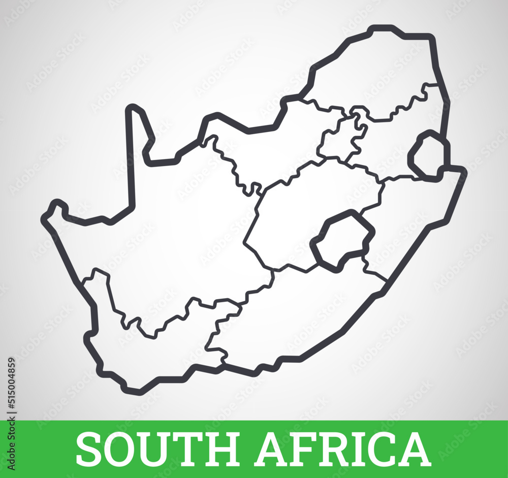 Simple Outline Map Of South Africa Vector Graphic Illustration Stock 1000 F 515004859 XTIyizez8MANJFaLtYgfczD9PfQeZF5J