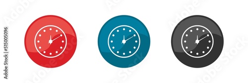 Times icons set. Vector illustration.