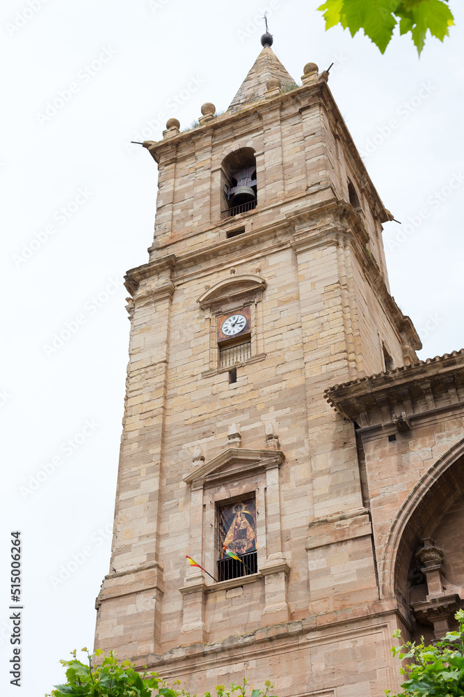 Church of Navarrete, Rioja, Spain, pilgrims on their way to Santiago de Compostela, Spain