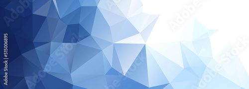 Elegant low poly dark blue triangle banner design photo