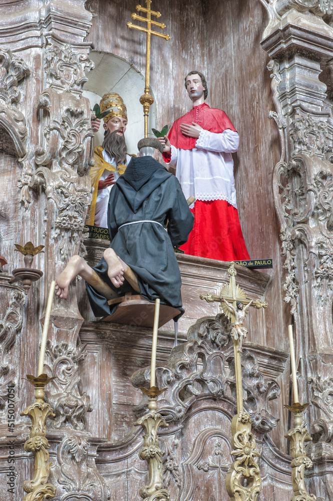 Saint Francis of Assissi Church, Pope Innocent III Statue, Sao Joao del Rey, Minas Gerais, Brazil