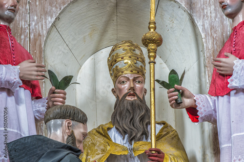 Saint Francis of Assissi Church, Pope Innocent III Statue, Sao Joao del Rey, Minas Gerais, Brazil photo