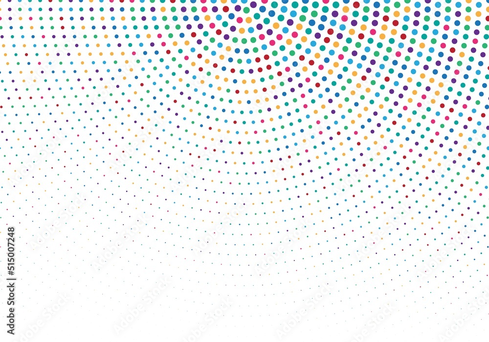 Abstract circular colorful dotted on white background Abstract circular colorful dotted on white background