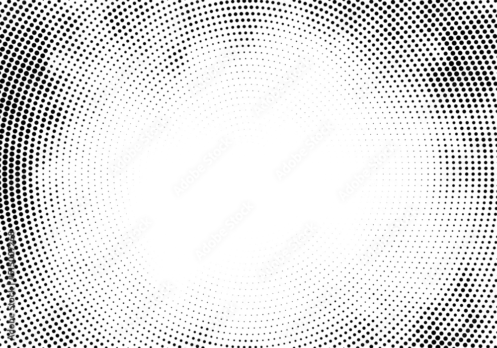 Black circular halftone on white background Black circular halftone on white background