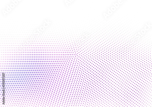 Abstract colorful circular halftone on white background