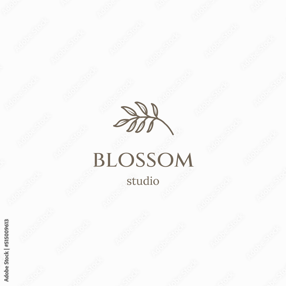 simple floral shop logo