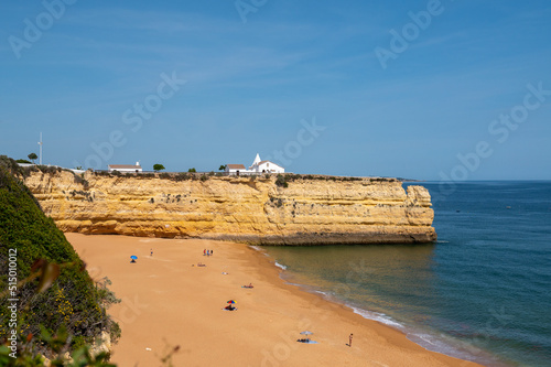 Chapel Praia de Nossa Senhora da Rocha. in Porches, Algarve on Portugal