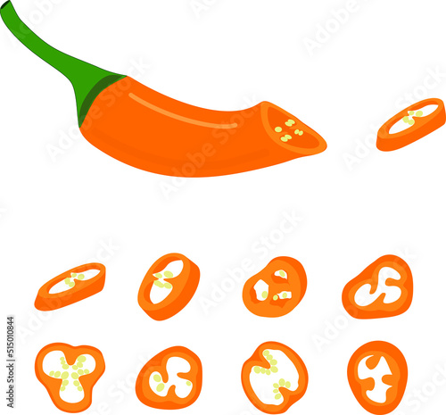 Fototapete Hot pepper vector illustration