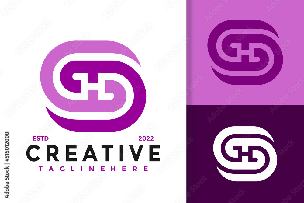 Abstract Monogram Letter H or S Modern Logo Design Vector For Template Abstract Monogram Letter H or S Modern Logo Design Vector For Template