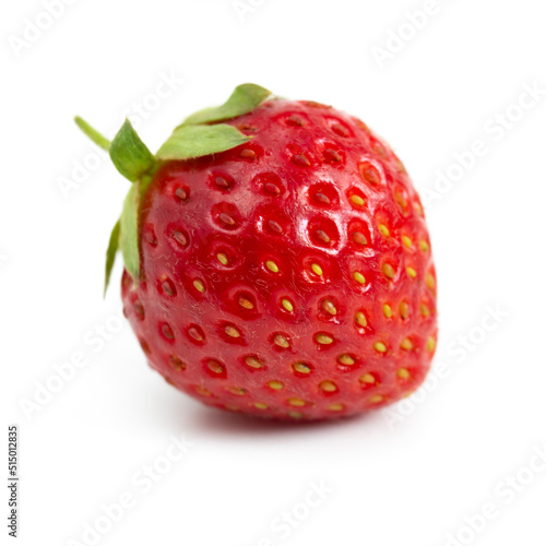Strawberry isolated on white background. Still-life picture taken in studio with soft-box.