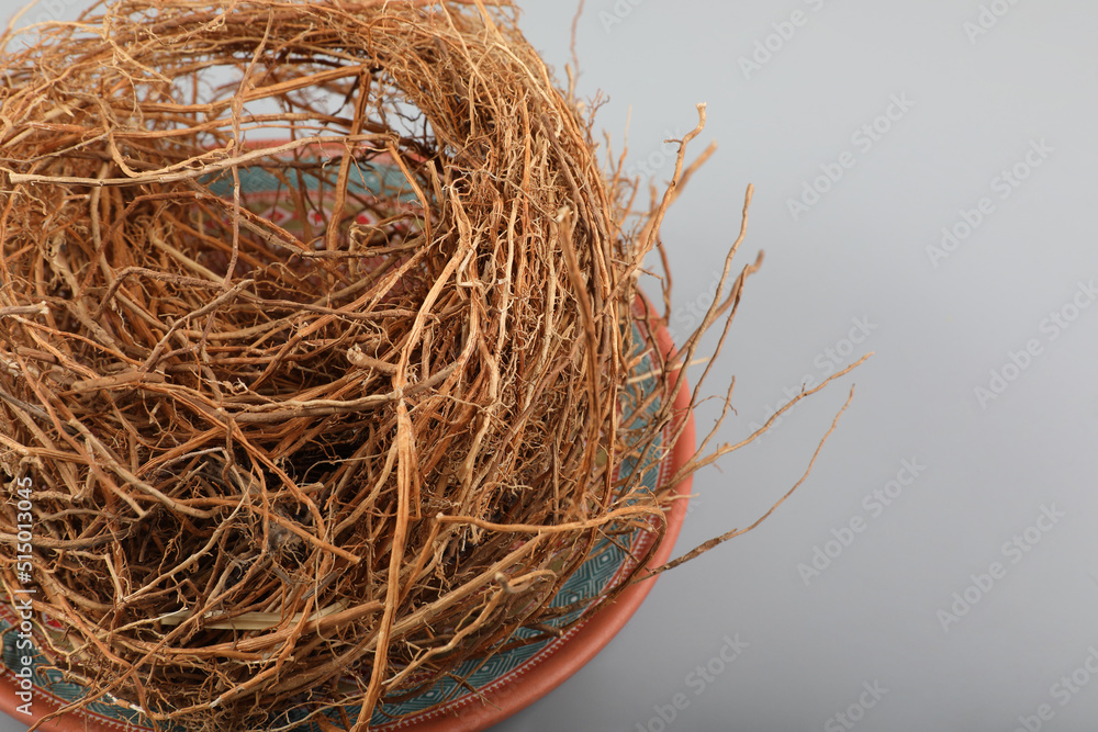 Obraz premium bunch of dried vetiver roots - Khus Root