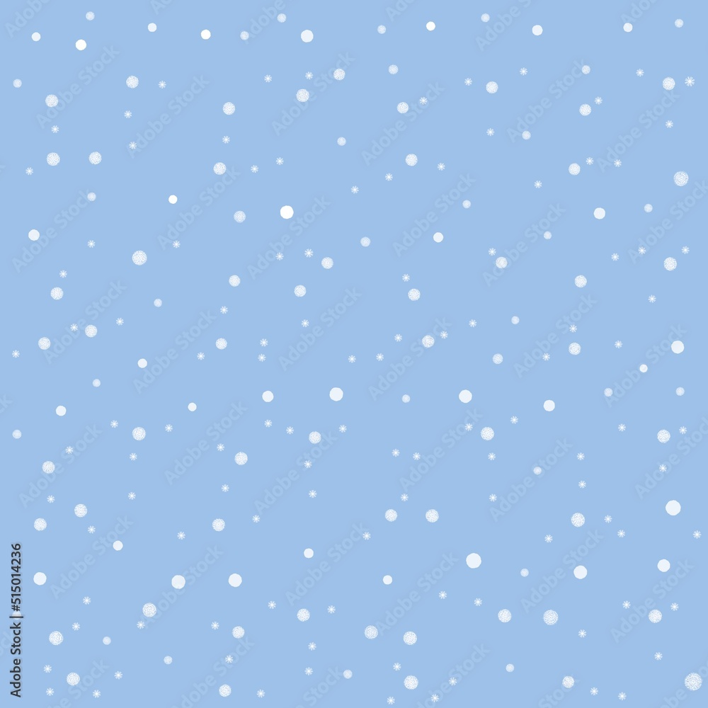 Seamless pattern with falling snow on blue background Seamless pattern with falling snow on blue background