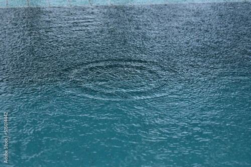 Water rippling in the rain