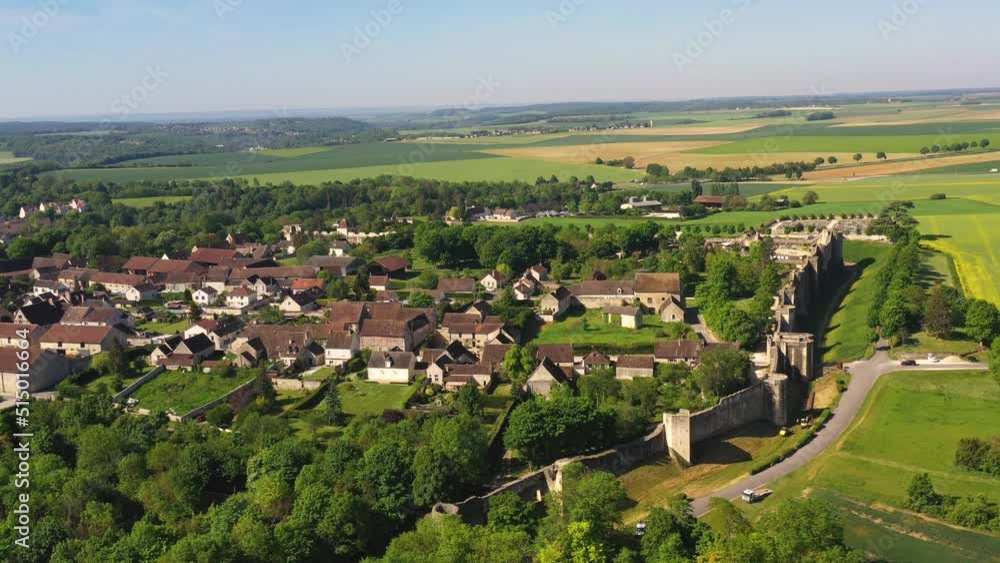 aerial view on the medieval city of Provins which owned to the world heritage of Unesco aerial view on the medieval city of Provins which owned to the world heritage of Unesco