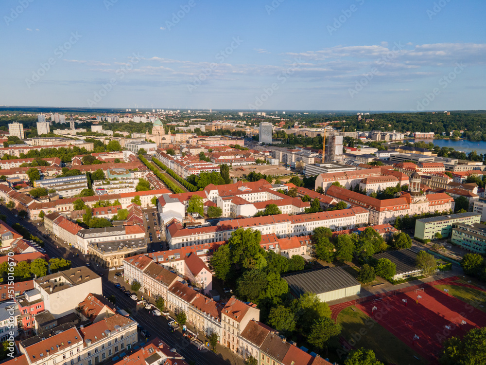 Aerial view on Potsdam the capital city of Brandenburg in Germany