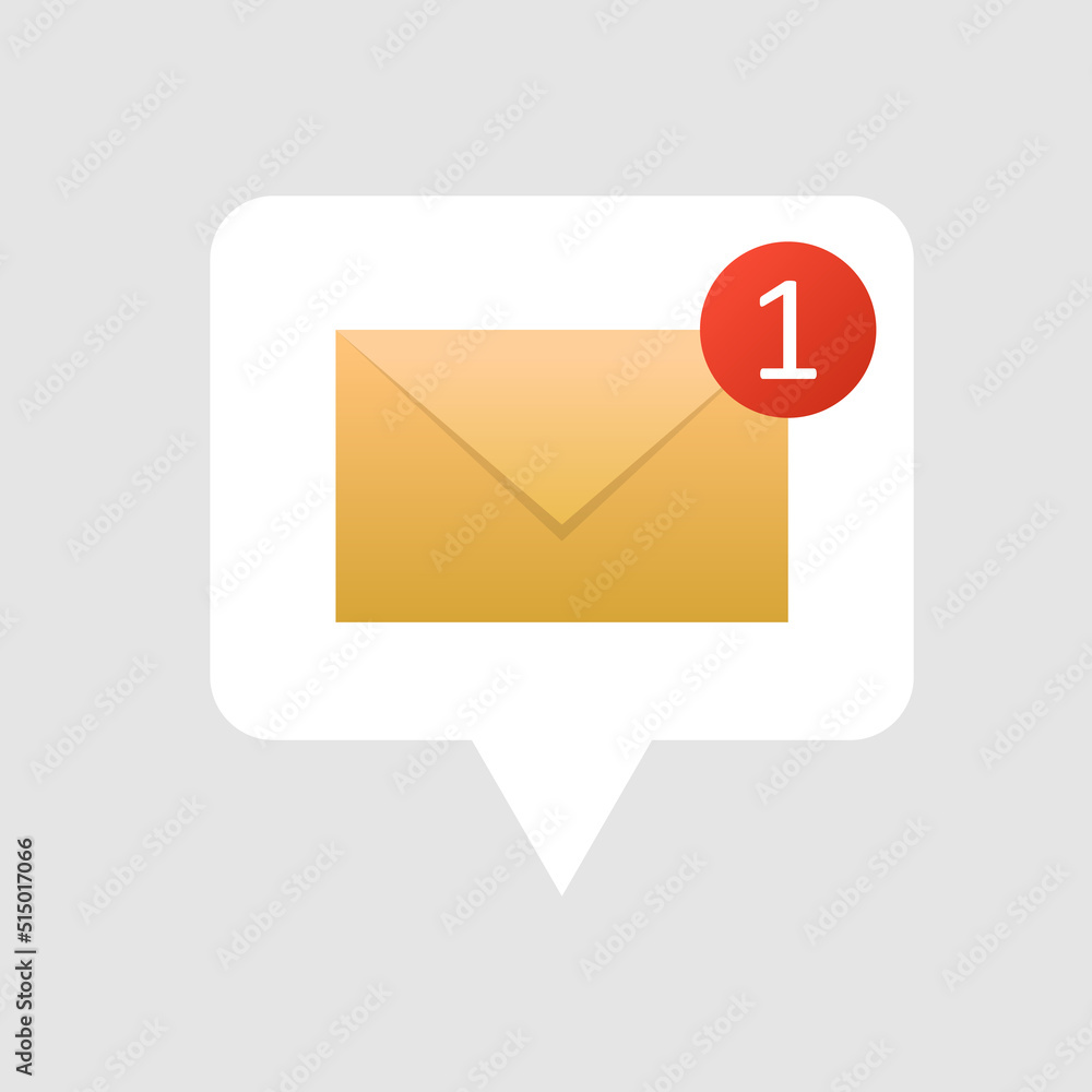 Envelope one message. Vector illustration. stock image. Envelope one message. Vector illustration. stock image.
