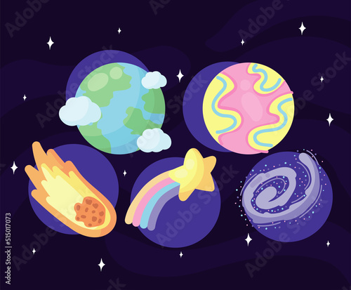 icon set of space