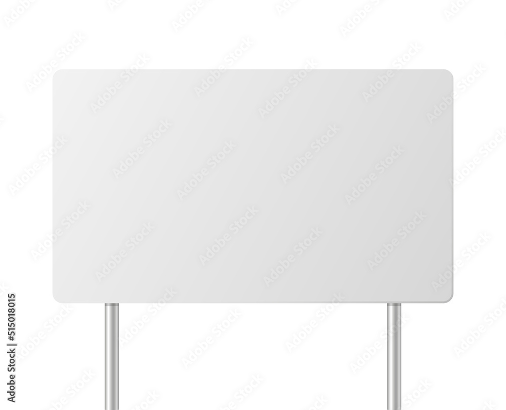 White advertising banner. Square banner, with metal construction. Vector illustration. stock image. White advertising banner. Square banner, with metal construction. Vector illustration. stock image.