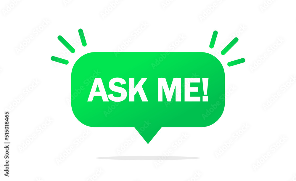 Message ask me. Vector illustration. stock image. Message ask me. Vector illustration. stock image.