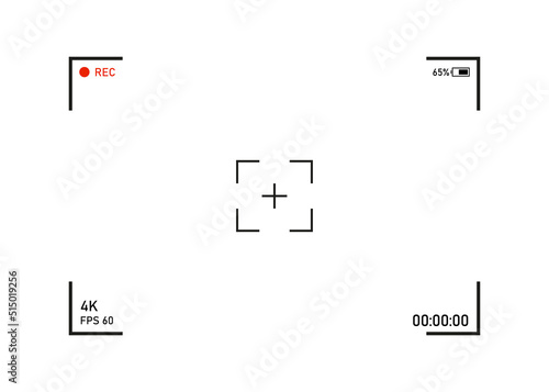 picture with camera screen. Vector illustration. stock image.