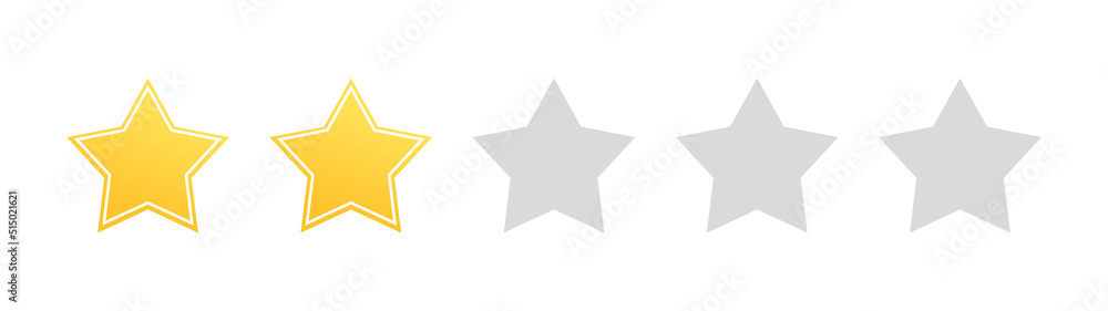 two yellow stars rating. Vector illustration. stock image. two yellow stars rating. Vector illustration. stock image.