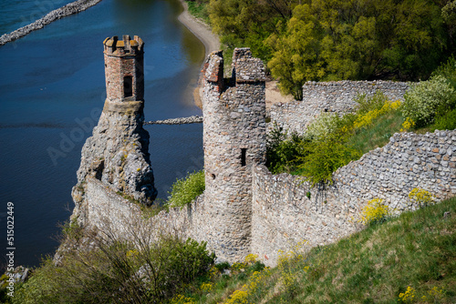 Devin Castle Fortified Walls Rocks Danubia