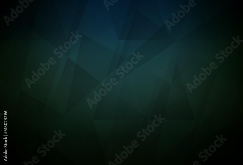 Dark Green vector gradient triangles texture.