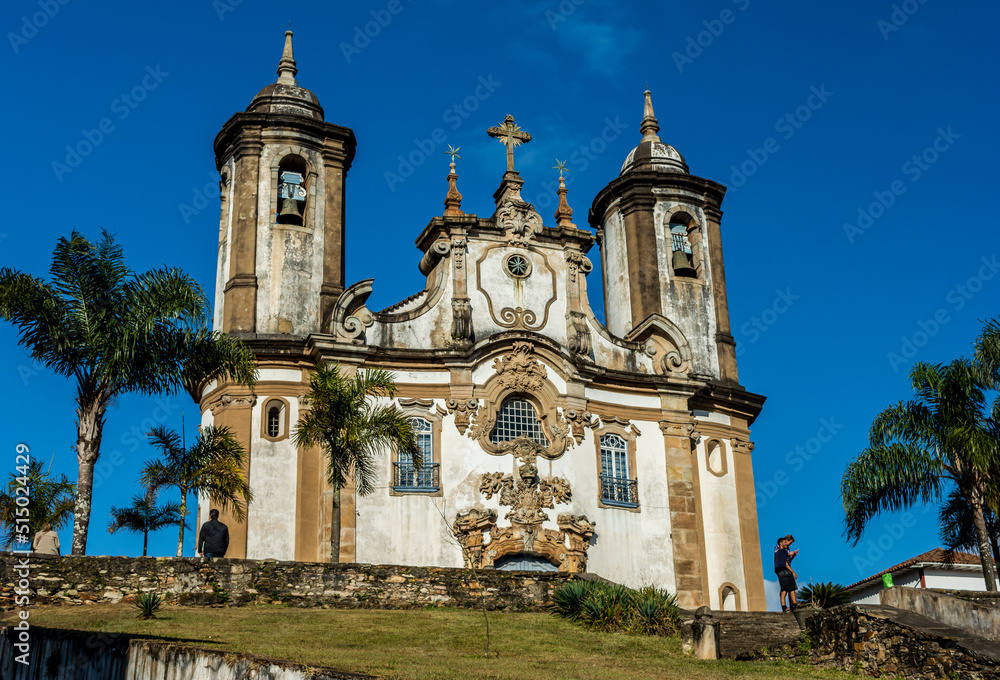 A cidade de Ouro Preto, Minas Gerais, Brasil - obrazy, fototapety, plakaty 