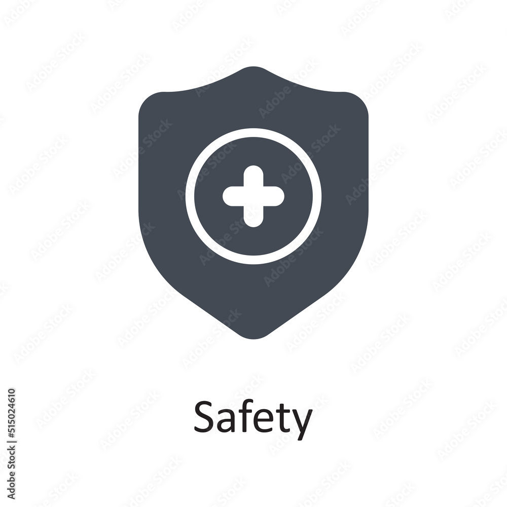 Obraz premium Safety vector Solid Icon Design illustration on White background. EPS 10 File