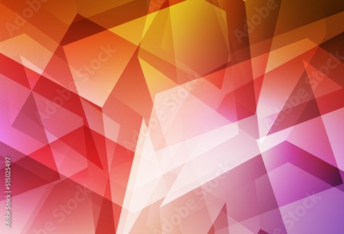 Light Pink, Yellow vector gradient triangles pattern.