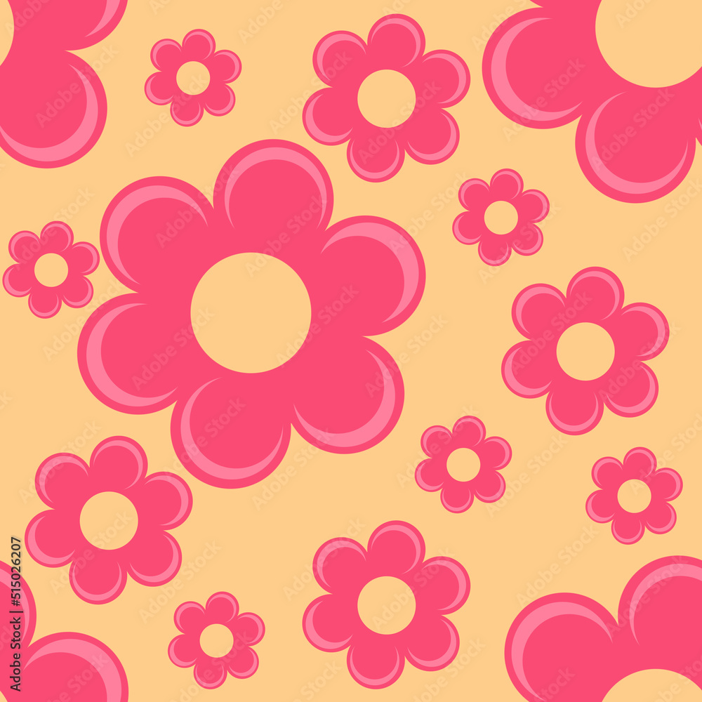 illustration of a seamless floral pattern in a minimalist style. Design and print for printing on children's clothing, dresses, shirts, skirts, napkins, tablecloths, bedding, tableware. illustration of a seamless floral pattern in a minimalist style. Design and print for printing on children's clothing, dresses, shirts, skirts, napkins, tablecloths, bedding, tableware.