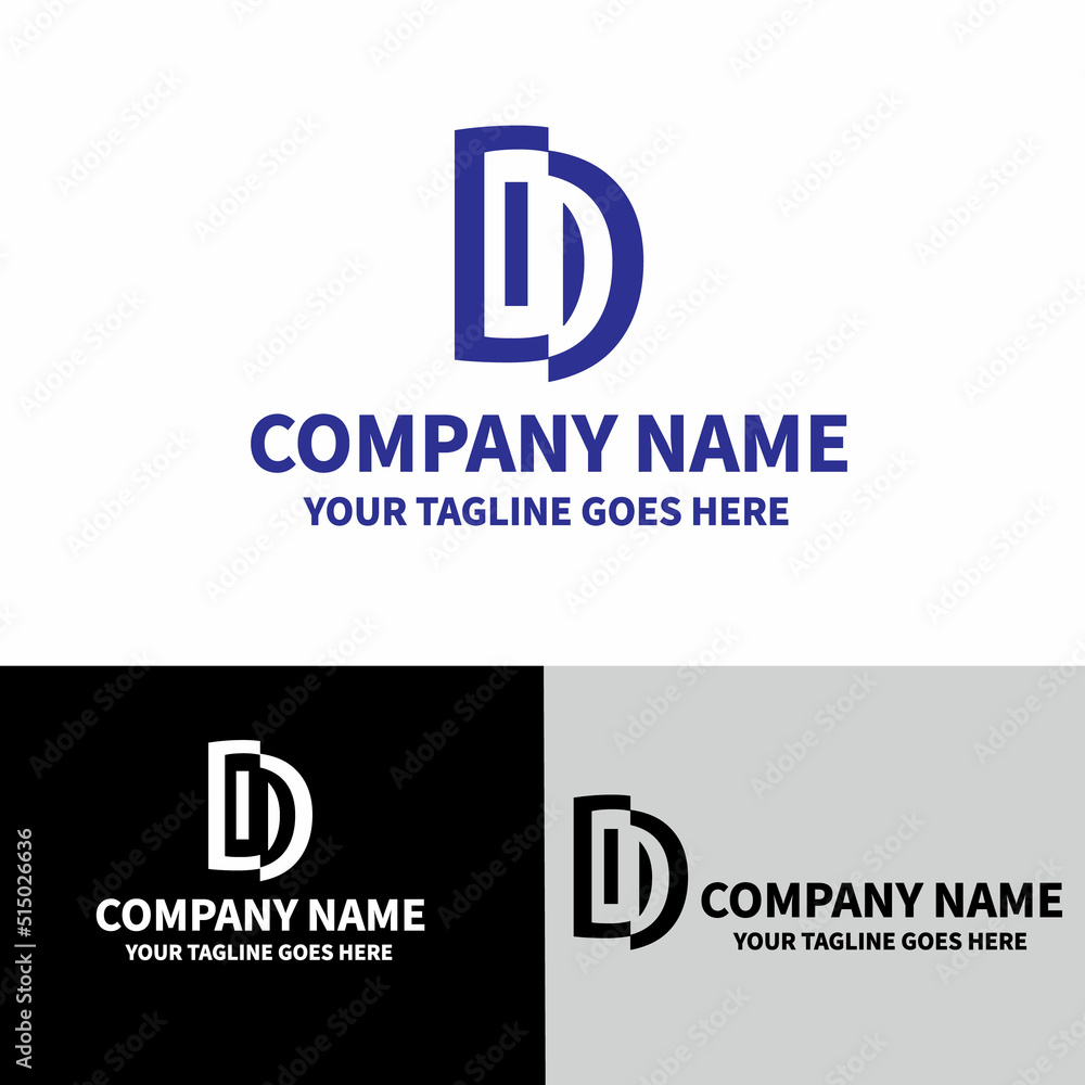 Fototapeta premium D logo design or d letter logo design with extremes graphics design. 