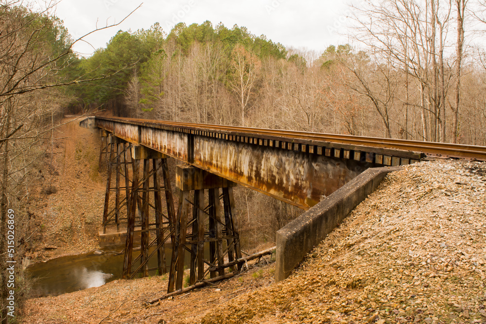 Old Rusty Country Railroad Bridge