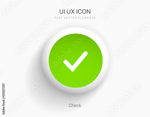Yes sign. Checkmark and check icon. Approval check and true icon. Set quality sign, green tick. Approve 3d art vector color icon for mobile apps, websites, presentation, UI Ux.