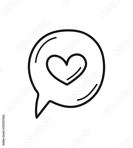 social media heart doodle