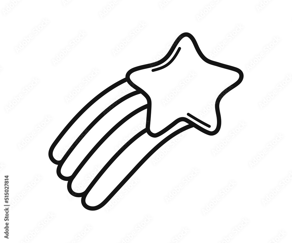 Fototapeta premium shooting star doodle