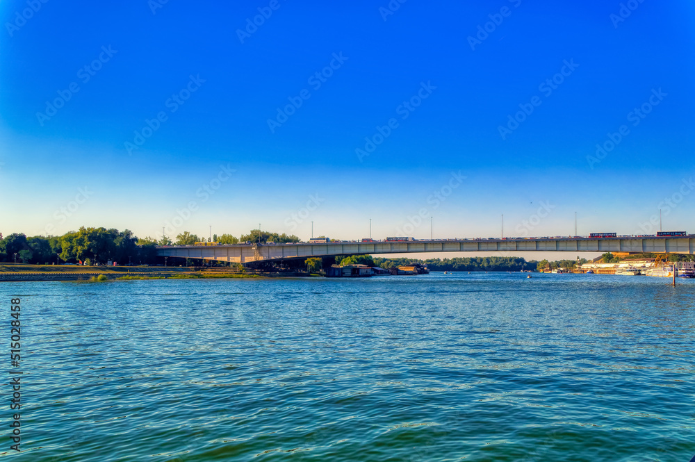 Branko`s bridge in Belgrade, Serbia.