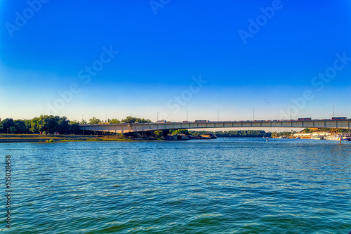 Branko`s bridge in Belgrade, Serbia.