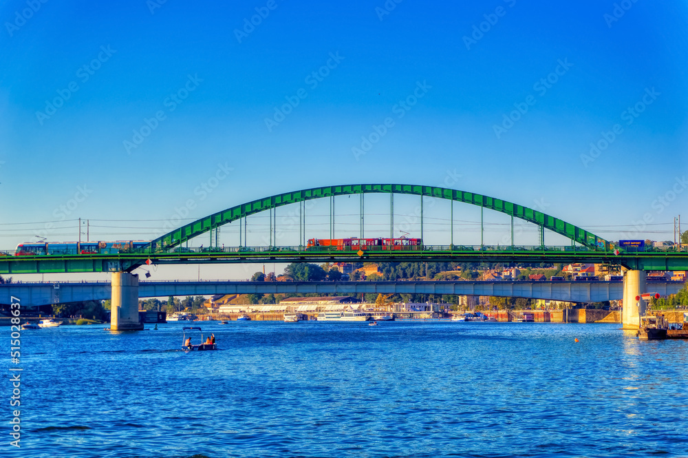 Old Sava bridge in Belgrade, Serbia.