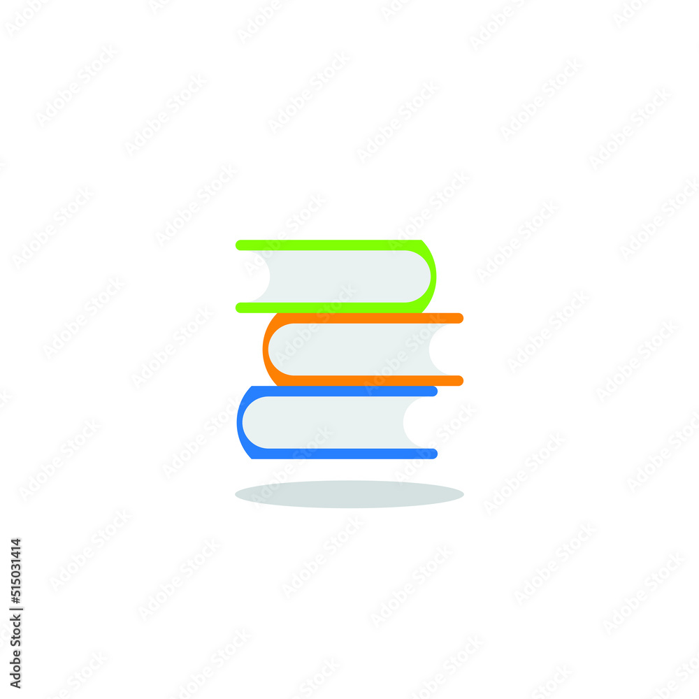 Books vector illustration in flat style