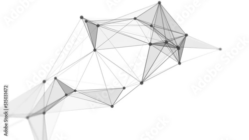 Technological background from polygons and lines.Molecule structure and communication.Technology banner.Video animation HD 4K .