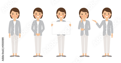 ビジネス 女性 スーツ ポーズ集