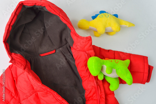 BOYS RED AND BROWN JACKET